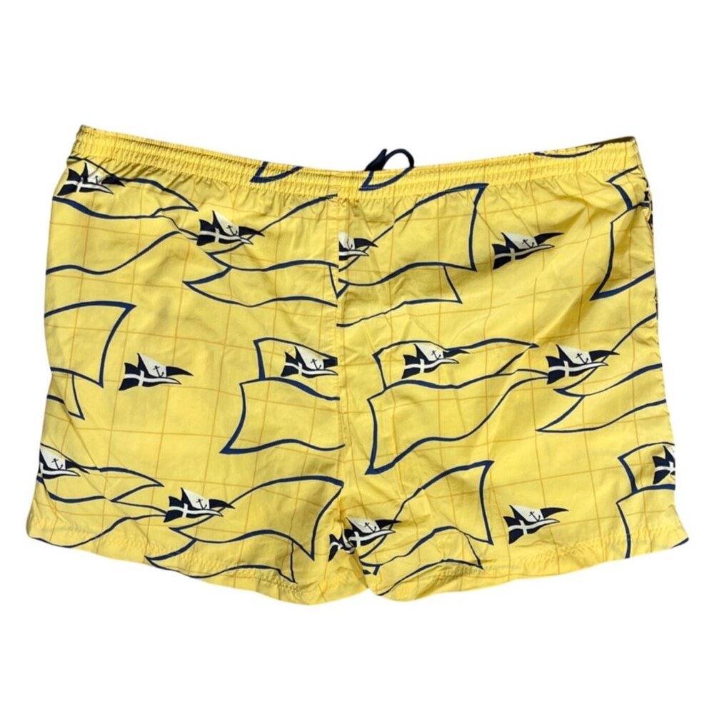 Nautica Men's Swim Trunks Size XXL Yellow Blue Beach Mesh Lining